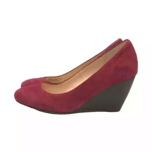 Cole Haan Women’s Marit Wedge pink/purple suede wedge pumps size 8.5
